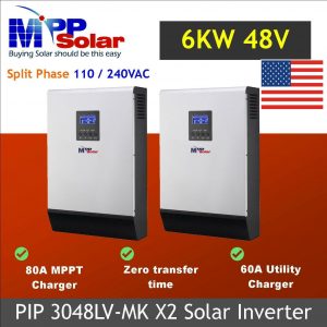 Buy Hybrid LV2424 *2 4800w 120v 240v Split Phase MPP Solar Inverter Pure  Sine Wave 160A MPPT Solar Charger 120A AC Charger Product on