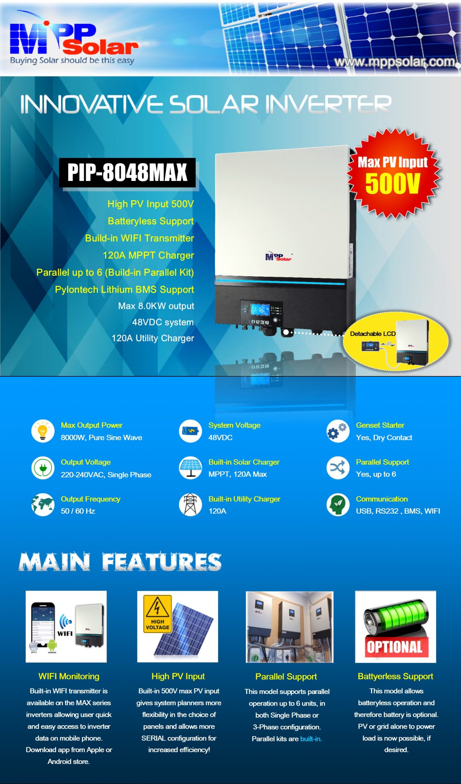 MPP+Solar+LV6548+Solar+Inverter for sale online