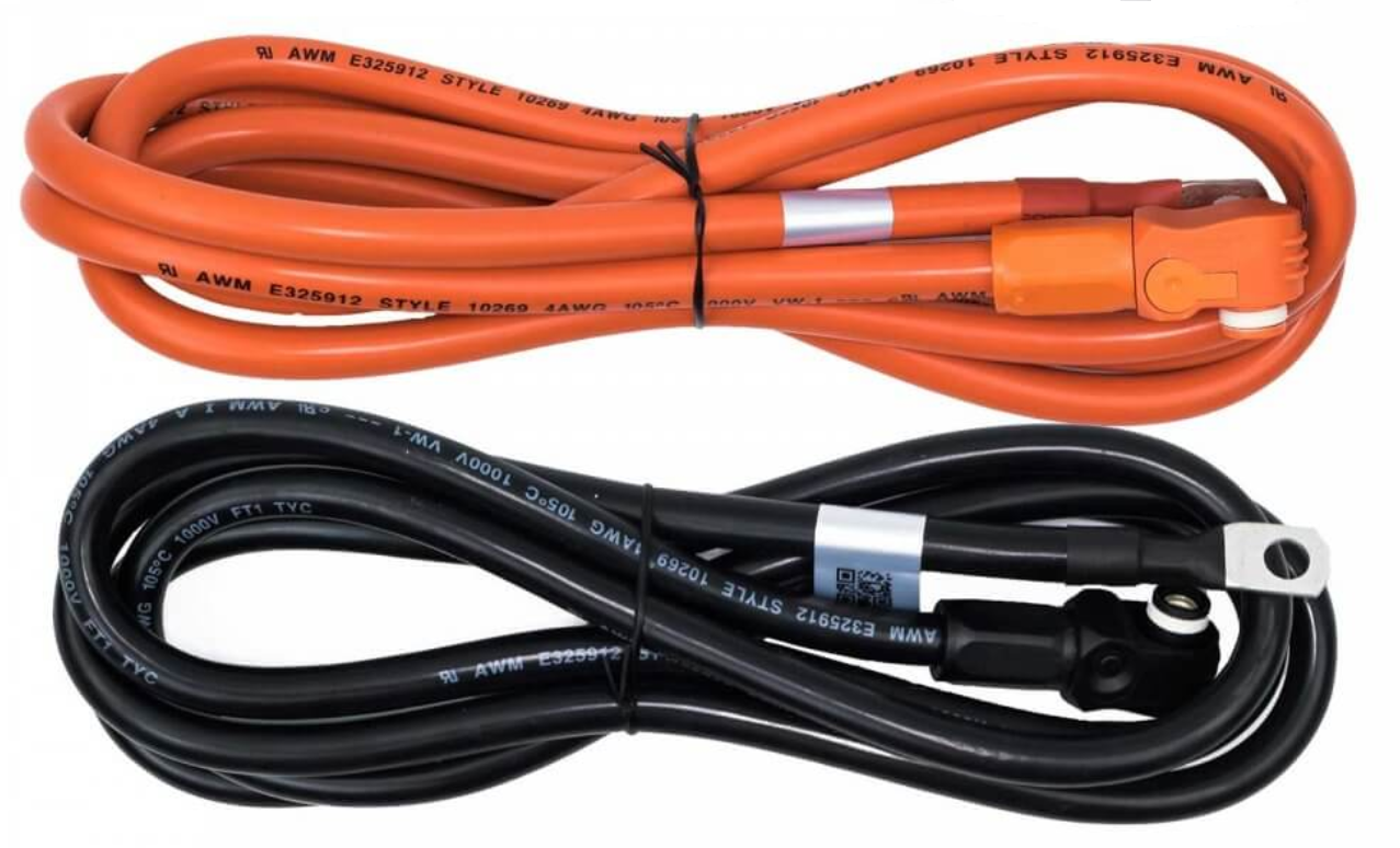 PYTES Battery Cable 4AWG 6 ft length - use as many as you need from battery  to inverters