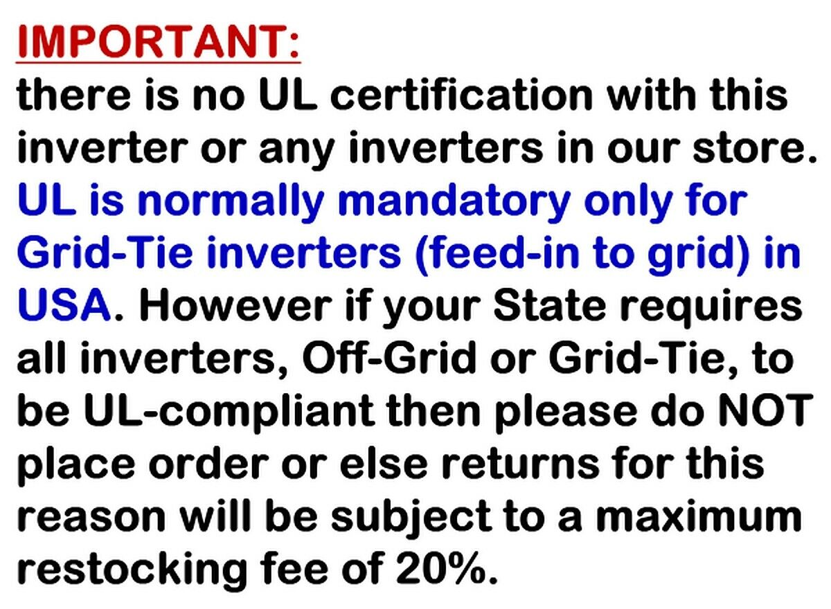 Promo -U5648MS 5600kw (230vac OUTPUT Only - No US Split phase) 48vdc MPP SOLAR inverter + MPPT solar charger 120A (High PV input 450vdc) + battery charger 120A - Image 6