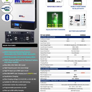 Buy Hybrid LV2424 *2 4800w 120v 240v Split Phase MPP Solar Inverter Pure  Sine Wave 160A MPPT Solar Charger 120A AC Charger Product on