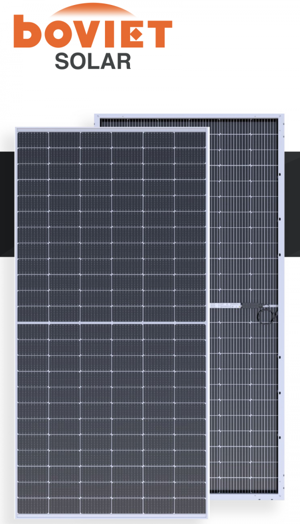 BOVIET 540 Watt - PERC 144 Split Cell Bifacial Clear- BVM7612M-540-H-HC-BF-DG - 30 Per Pallet (38c per watt) up to 648W bifacial gain