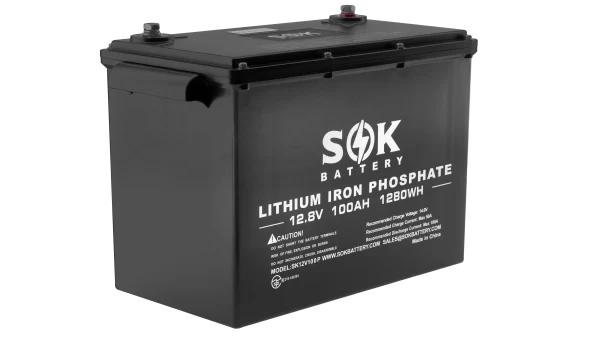 SOK 12V 100Ah LiFePO4 Deep Cycle Battery - Image 2