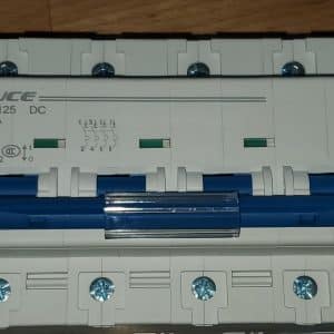 Solar Disconnect / Din Rail Breaker 125A 4 Pole (Spare breaker for 4-1, 8-2 combiner box)