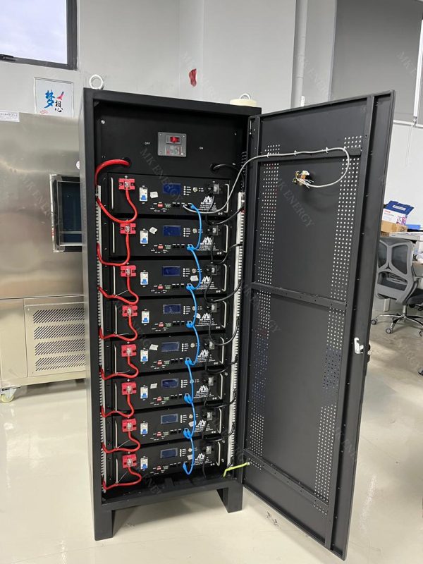MKE 8 Battery Rack - 40kwh Heated, built in breaker , busbars, cables, E-Stop & Anderson Connector - Special - Image 3