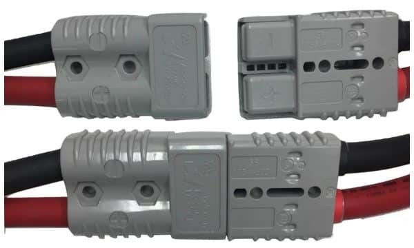 Anderson SB350 / SB175 Connector 2, 1/0, 2/0, 3/0 AWG Terminals, up to 350A Rated (Grey) - Image 2