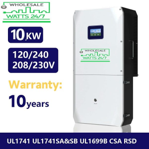 New Model! Special! NHX 10kW 120/240V Output 15kW-Solar 100A passthrough with built in Breakers for battery and AC , Supports AC Coupling