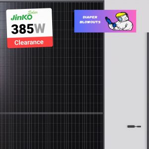 Black Friday (Diaper Blowout :) Jinko > 385 Watt 144 Mono PERC Half-cell Solar Panel - All Black, only 26c Per watt - full pallets only (27 pcs 10.395kW)
