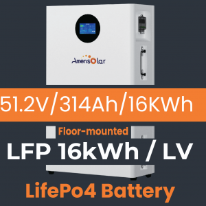 Black Friday - 16kWh Floor Standing 51.2V Lithium Iron Phosphate Battery, comparable to EG4 and others, multi protocol , touch screen - 10-Year Warranty