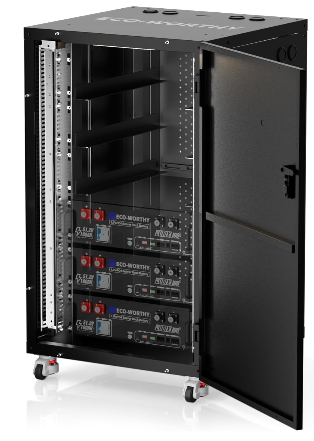ECO-WORTHY RACK6 V2, 6-Layer Server Rack with 600A Busbar, Compatible with All ECO-WORTHY Rack Battery Versions