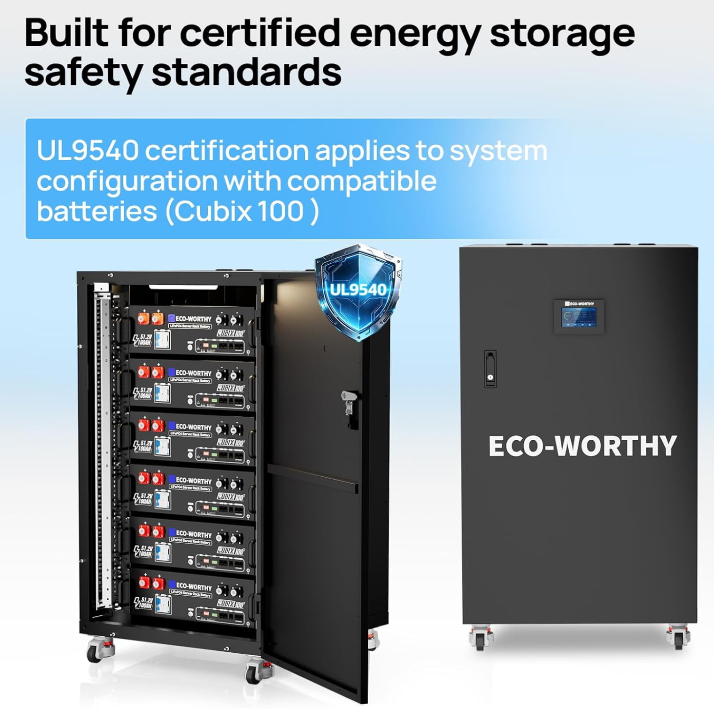 ECO-WORTHY RACK6 V2, 6-Layer Server Rack with 600A Busbar, Compatible with All ECO-WORTHY Rack Battery Versions - Image 2