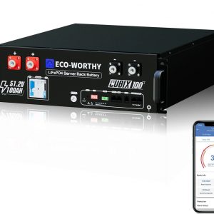 ECO-WORTHY Cubix100 48V 100Ah Server Rack Battery - Bluetooth & WiFi -10 Years Warranty | UL9540 | UL1973 | UL9540A | CEC Listed